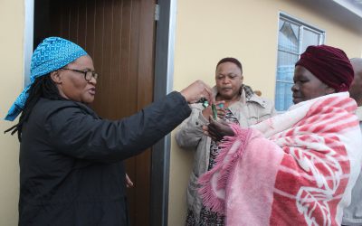 DESTITUTE FAMILY RECEIVES A NEW HOME IN OR TAMBO