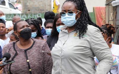 Minister of Human Settlements Mmamoloko Kubayi and Deputy Minister Pam Tshwete visiting parts of storm stricken disaster areas in the Eastern Cape’s Buffalo City Metropolitan Municipality.