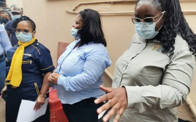 Minister of Human Settlements Mmamoloko Kubayi and Deputy Minister Pam Tshwete visiting parts of storm stricken disaster areas in the Eastern Cape’s Buffalo City Metropolitan Municipality.