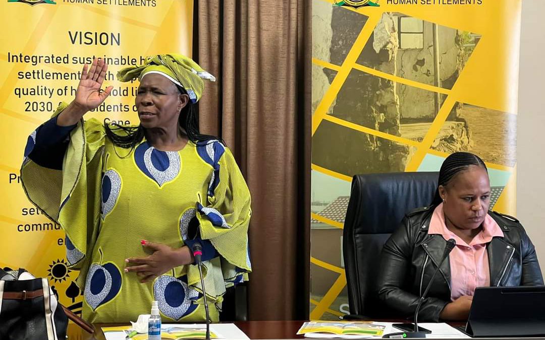 Eastern Cape Department of Human Settlements MEC Nonceba Kontsiwe in a meeting with the leadership of Walter Sisulu Local Municipality to discuss projects status in the municipality